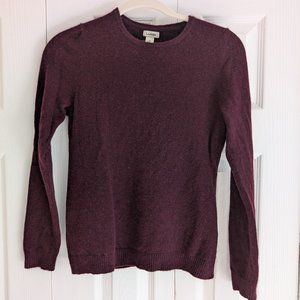 L.L Bean garnet cashmere sweater